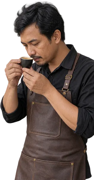 Ilustrasi pekerja Head Barista