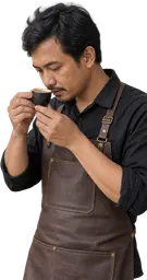 Ilustrasi pekerja Head Barista