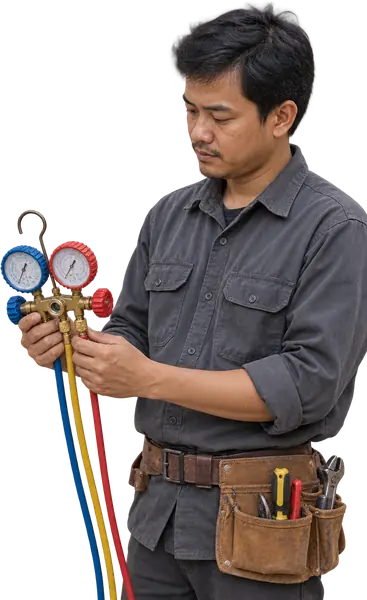 Ilustrasi pekerja HVAC Specialist