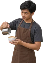 Ilustrasi pekerja Barista Riyadh