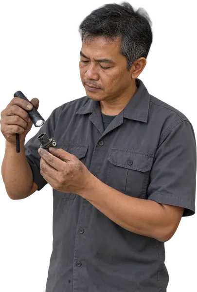 Ilustrasi pekerja Master Diagnostic Technician