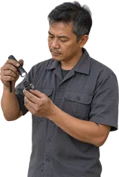 Ilustrasi pekerja Master Diagnostic Technician