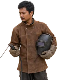 Ilustrasi pekerja Welder (Heavy Steel Plate Fabrication)